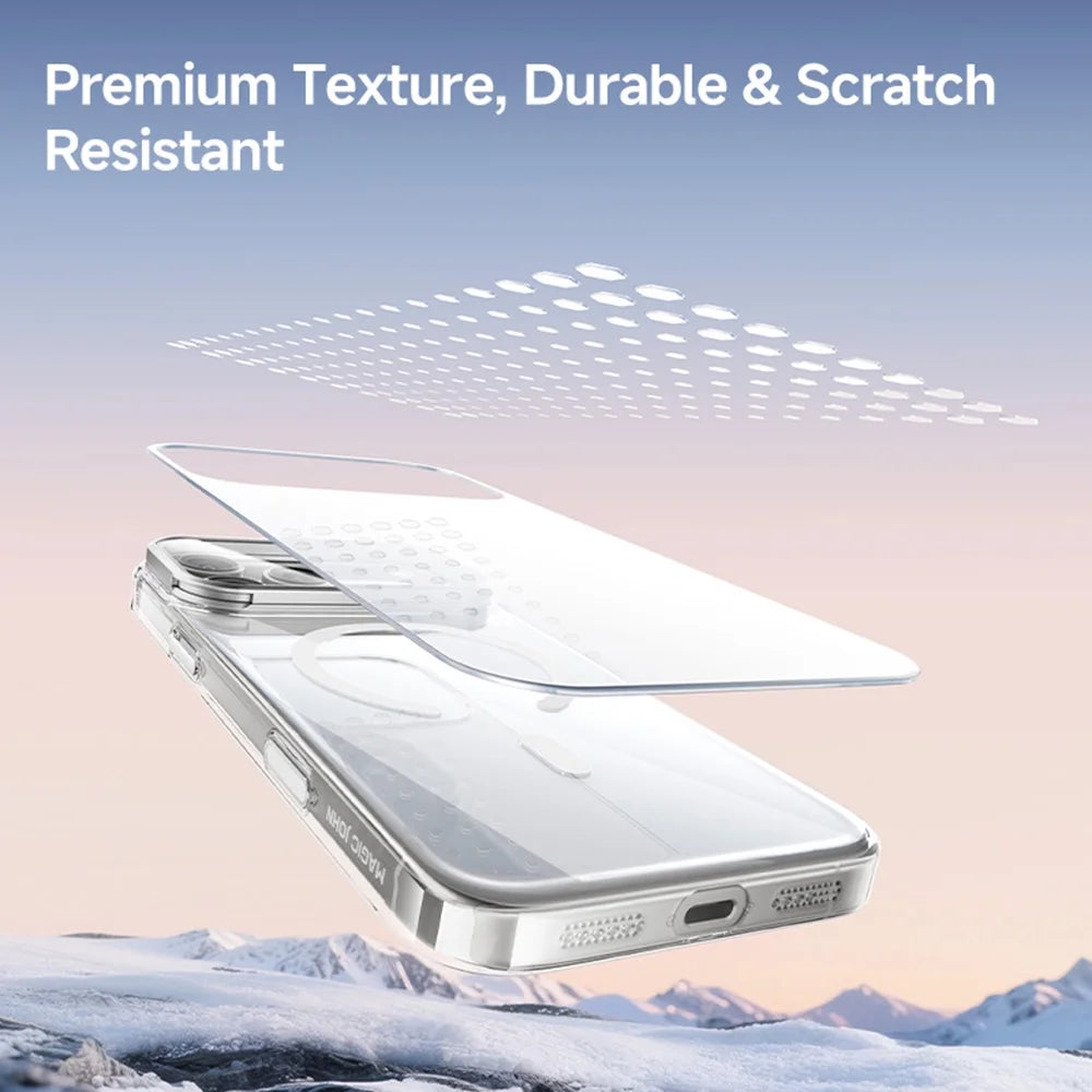 Cell Phone Case for Iphone 17 Pro with Kick Stand Camera Lens Protector Magsafe Wireless Charging Transparent