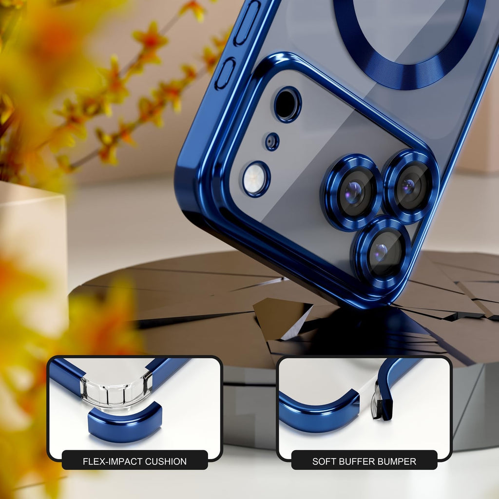 For Iphone 17 Pro Max/Air/17 Pro/17 Slim Plating Clear Mag Safe Lens Screen Case