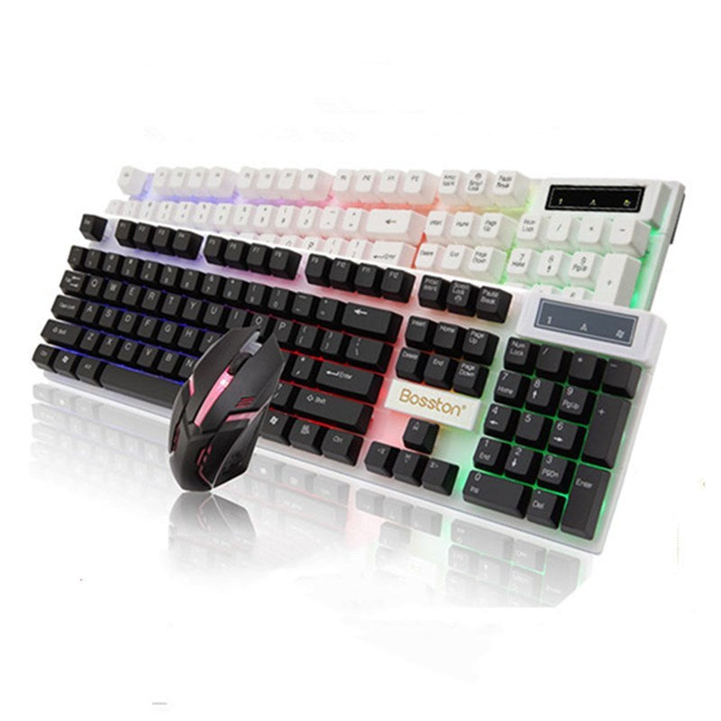 Bolton 8310 floating keyboard mouse set machinery radium vulture feel character colorful glowing accessories wholesale