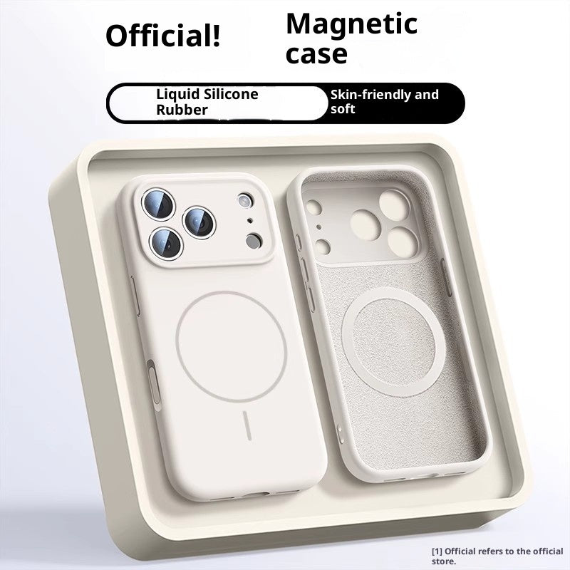 Applicable To 17 Fine Circle Magnetic Phone Case Liquid Silicone