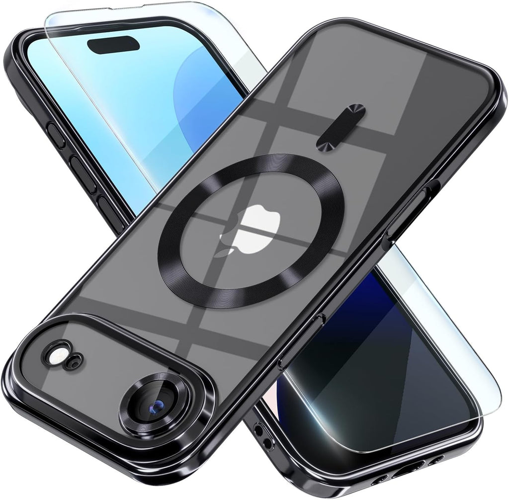 For Iphone 17 Pro Max/Air/17 Pro/17 Slim Plating Clear Mag Safe Lens Screen Case