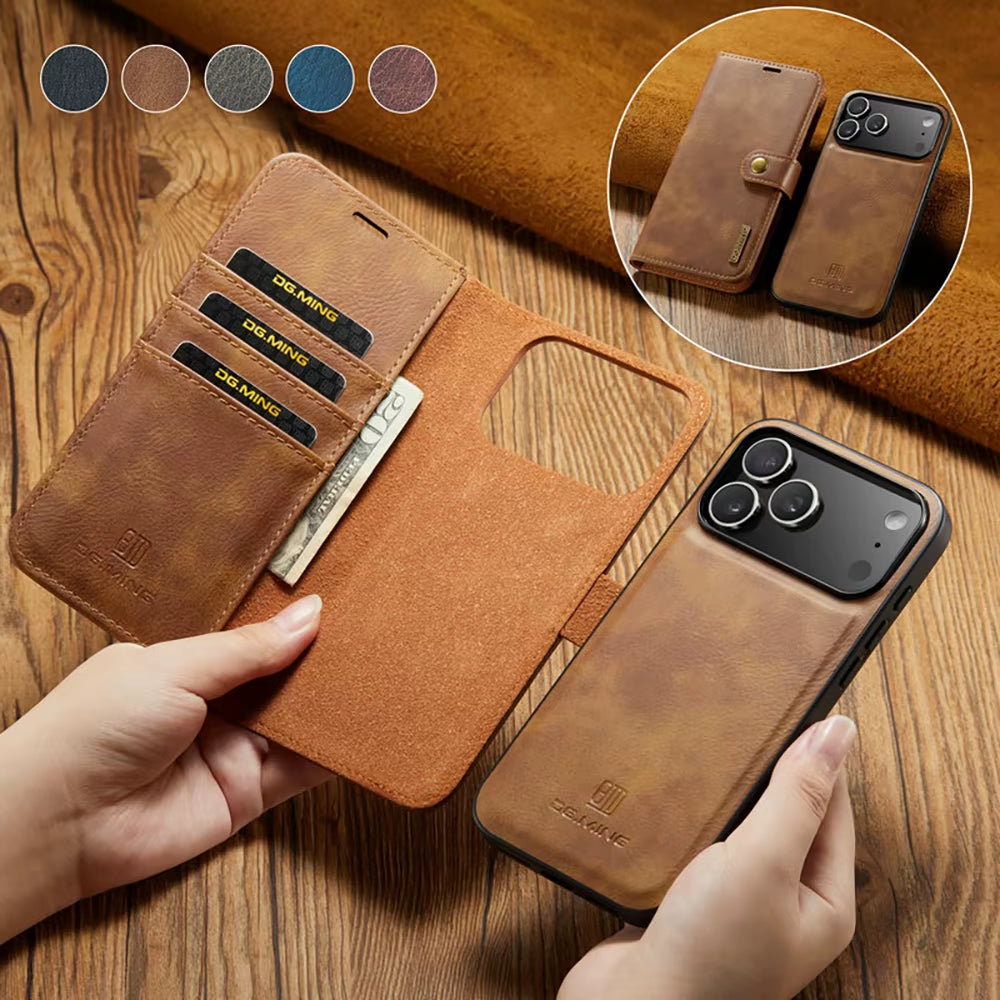 For Iphone 17 Pro Max 5G 2025 Luxury Case 2In1 Detachable Leather Wallet Funda for Iphone 17 Air Case Iphone17 Pro Magnet Cover